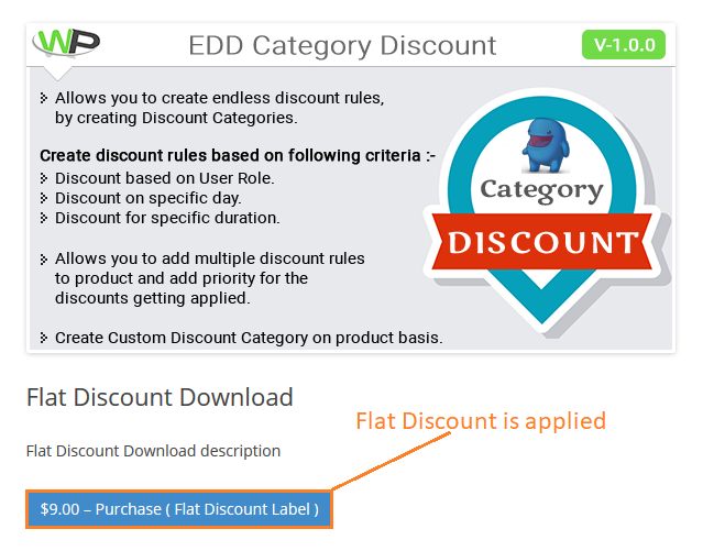 EDD Category Discount - Downloads page