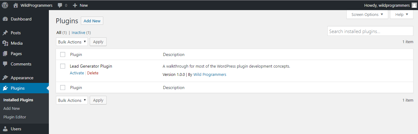 Header requirements | WordPress Plugin Basics